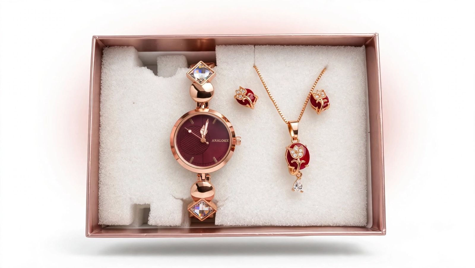 Luxury watch and jewellery combo set women and girls