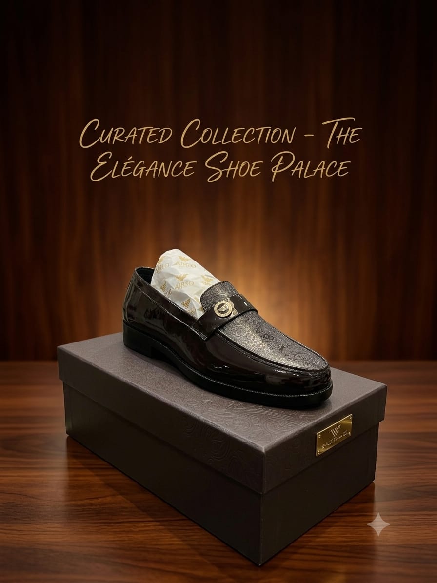 Men's Patterned Jacquard Leather Formal Loafers